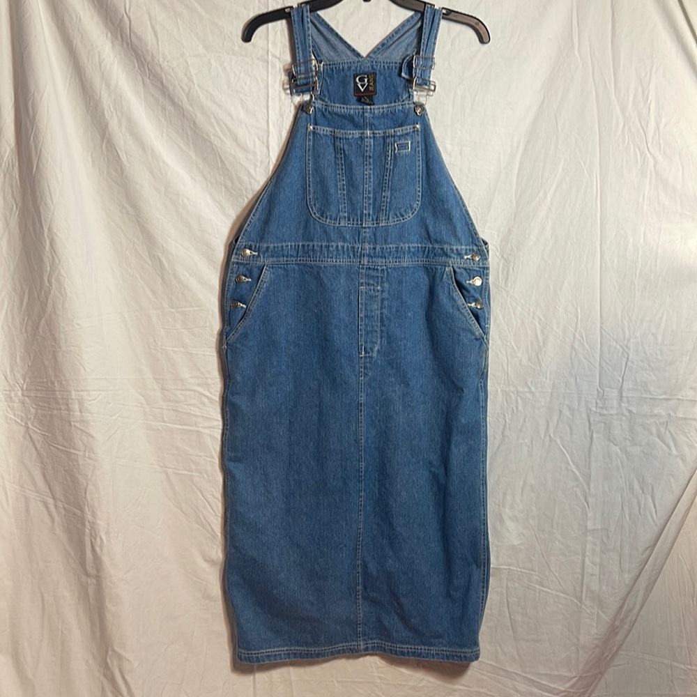 90s Gloria Vanderbilt Overalls Dress Denim Medium Cotton Jean Vintage Y2K Fall